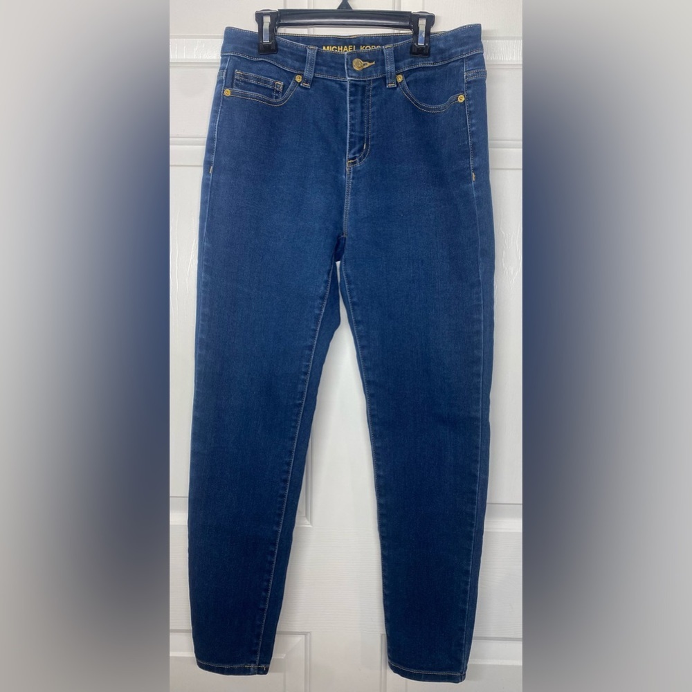 Michael Michael Kors Selma Skinny Jeans Dark Wash Over-dyed Indigo Size 4